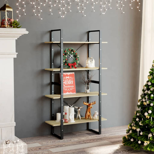 Bibliotecă 4 rafturi stejar sonoma 80x30x140 cm lemn prelucrat - WALTI WALTI