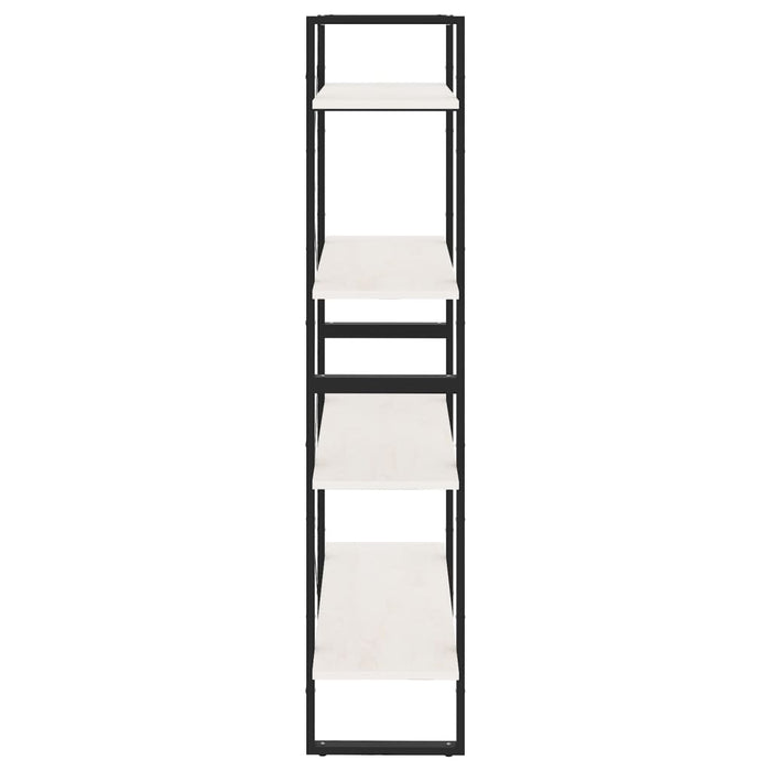 Bibliotecă cu 4 rafturi, alb, 80x30x140 cm, lemn masiv de pin - WALTI WALTI