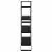 Bibliotecă cu 4 rafturi, negru, 80x30x140 cm, lemn masiv de pin - WALTI WALTI