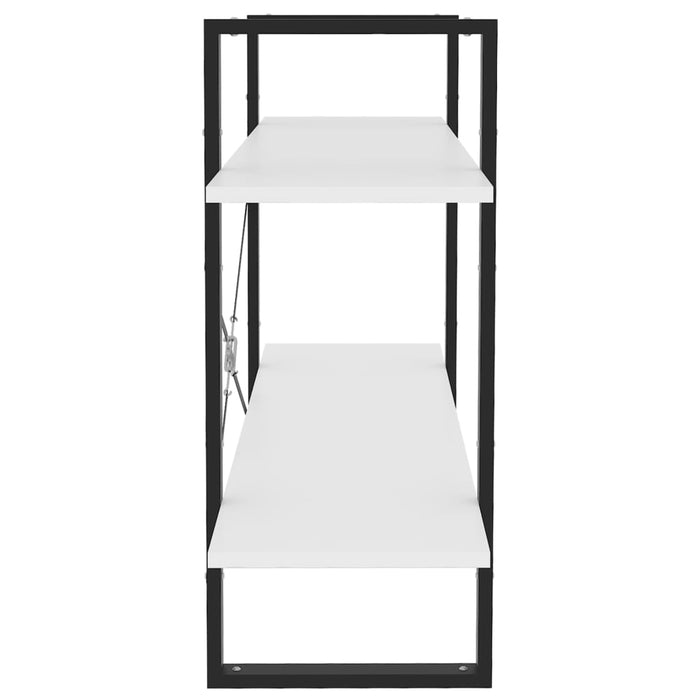 Bibliotecă cu 2 rafturi, alb, 100x30x70 cm, PAL - WALTI WALTI