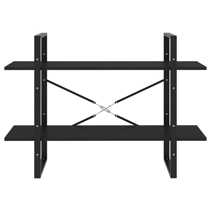 Bibliotecă cu 2 rafturi, negru, 100x30x70 cm, PAL - WALTI WALTI