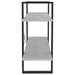 Bibliotecă cu 2 rafturi, gri beton, 100x30x70 cm, PAL - WALTI WALTI