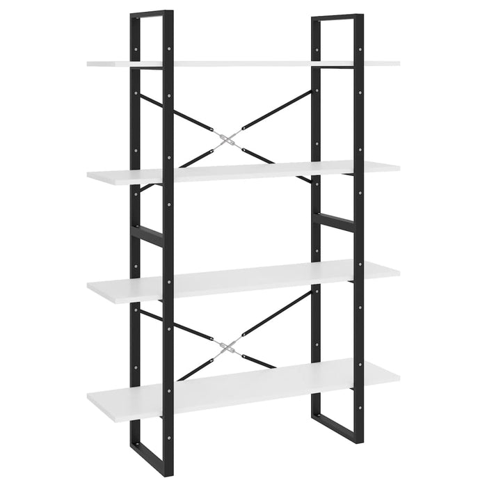 Bibliotecă cu 4 rafturi, alb, 100x30x140 cm, PAL - WALTI WALTI