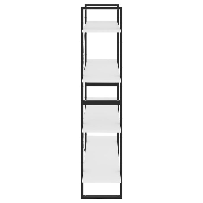 Bibliotecă cu 4 rafturi, alb, 100x30x140 cm, PAL - WALTI WALTI
