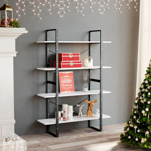 Bibliotecă cu 4 rafturi, alb, 100x30x140 cm, PAL - WALTI WALTI
