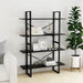 Bibliotecă cu 4 rafturi, negru, 100x30x140 cm, PAL - WALTI WALTI