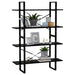Bibliotecă cu 4 rafturi, negru, 100x30x140 cm, PAL - WALTI WALTI