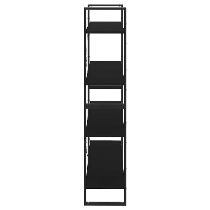 Bibliotecă cu 4 rafturi, negru, 100x30x140 cm, PAL - WALTI WALTI