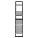 Bibliotecă, 4 rafturi, gri beton, 100x30x140cm, lemn prelucrat - WALTI WALTI