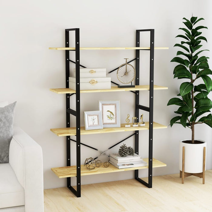 Bibliotecă cu 4 rafturi, 100x30x140 cm, lemn masiv de pin WALTI