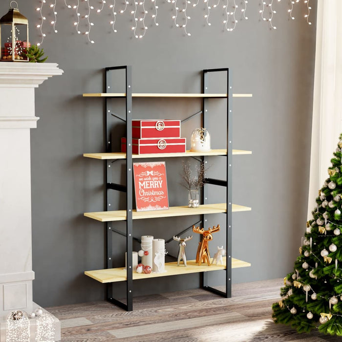 Bibliotecă cu 4 rafturi, 100x30x140 cm, lemn masiv de pin WALTI