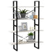 Bibliotecă cu 4 rafturi, alb, 100x30x140 cm, lemn masiv de pin - WALTI WALTI