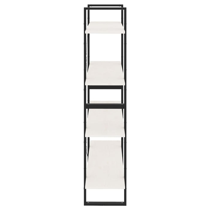 Bibliotecă cu 4 rafturi, alb, 100x30x140 cm, lemn masiv de pin - WALTI WALTI