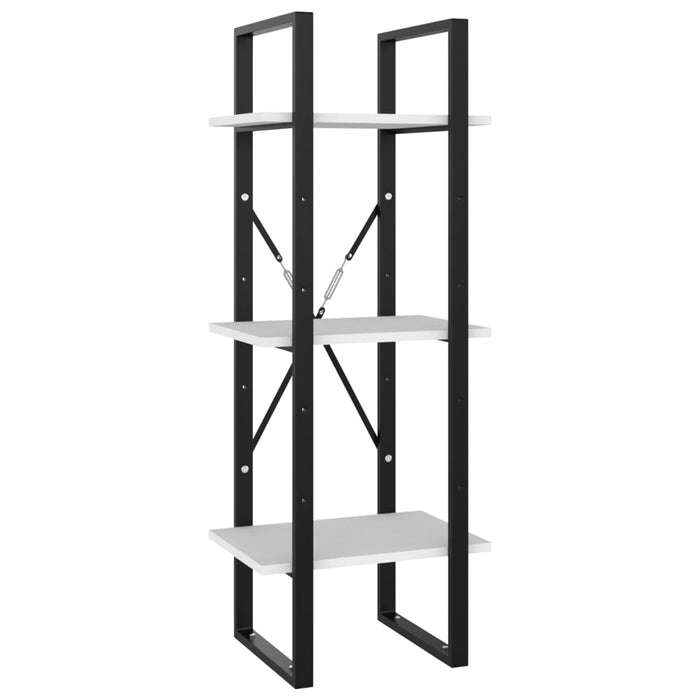 Bibliotecă cu 3 rafturi, alb, 40x30x105 cm, PAL - WALTI WALTI