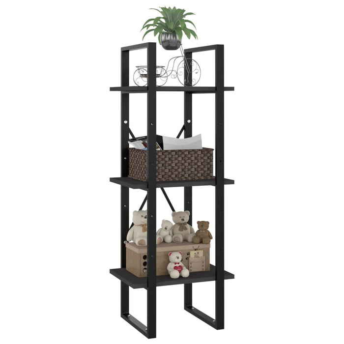 Bibliotecă cu 3 rafturi, gri, 40x30x105 cm, PAL - WALTI WALTI