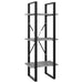 Bibliotecă cu 3 rafturi, gri beton, 40x30x105 cm, PAL - WALTI WALTI
