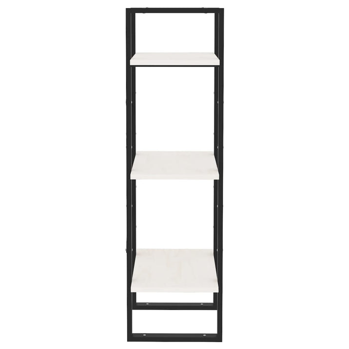 Bibliotecă cu 3 rafturi, alb, 40x30x105 cm, lemn masiv de pin - WALTI WALTI