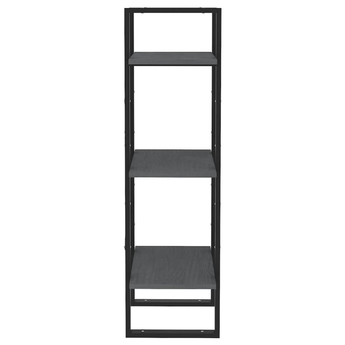 Bibliotecă cu 3 rafturi, gri, 40x30x105 cm, lemn masiv de pin - WALTI WALTI