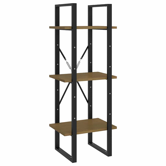 Bibliotecă cu 3 rafturi maro miere 40x30x105 cm lemn masiv pin WALTI
