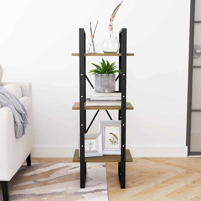 Bibliotecă cu 3 rafturi maro miere 40x30x105 cm lemn masiv pin WALTI