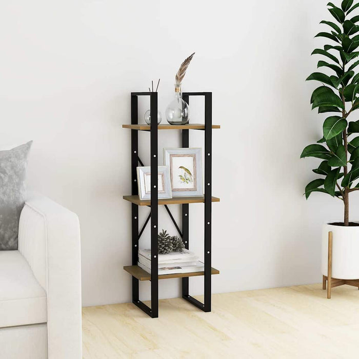Bibliotecă cu 3 rafturi maro miere 40x30x105 cm lemn masiv pin WALTI