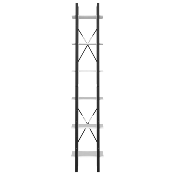 Bibliotecă cu 6 rafturi, alb, 40x30x210 cm, PAL - WALTI WALTI