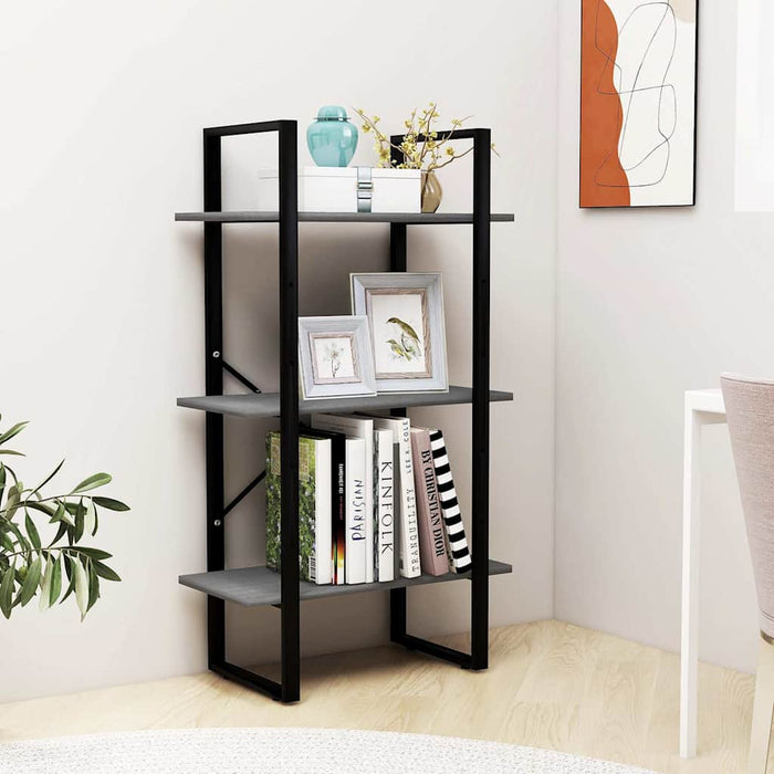 Raft de depozitare, gri, 60x30x105 cm, lemn masiv de pin - WALTI WALTI