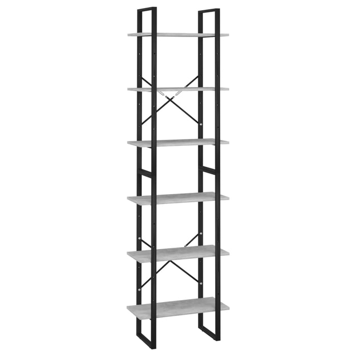 Raft de depozitare, gri beton, 60x30x210 cm, lemn compozit - WALTI WALTI