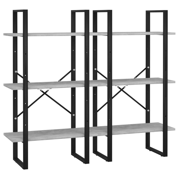 Raft de depozitare, gri beton, 60x30x210 cm, lemn compozit - WALTI WALTI
