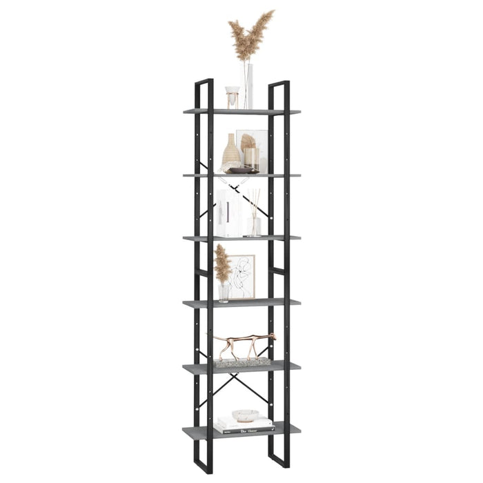 Raft de depozitare, gri, 60x30x210 cm, lemn masiv de pin - WALTI WALTI