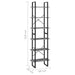 Raft de depozitare, gri, 60x30x210 cm, lemn masiv de pin - WALTI WALTI