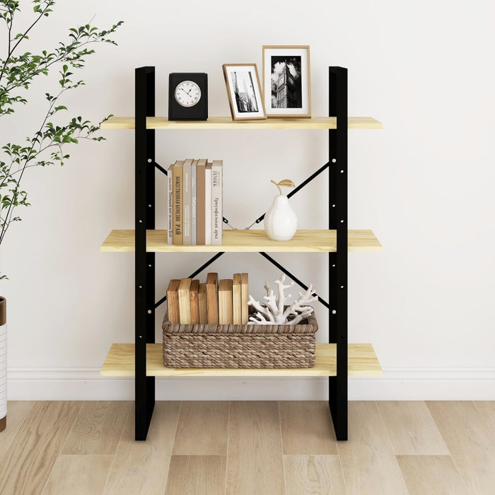 Bibliotecă cu 3 rafturi, 80x30x105 cm, lemn masiv de pin - WALTI WALTI