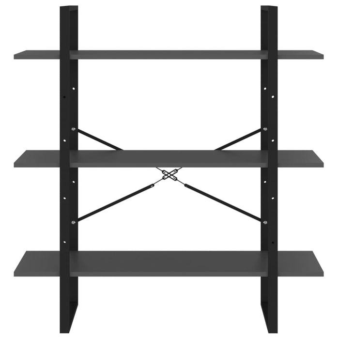 Bibliotecă, gri, 100x30x105 cm, PAL - WALTI WALTI
