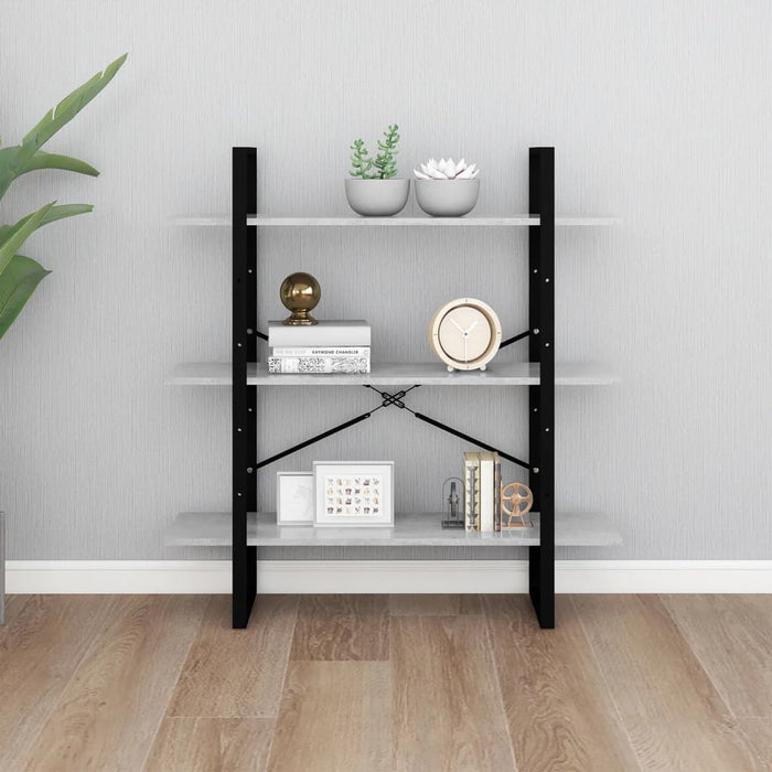 Bibliotecă, gri beton, 100x30x105 cm, PAL - WALTI WALTI
