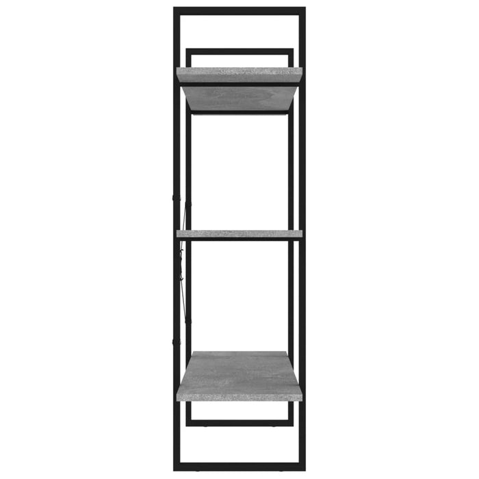 Bibliotecă, gri beton, 100x30x105 cm, PAL - WALTI WALTI
