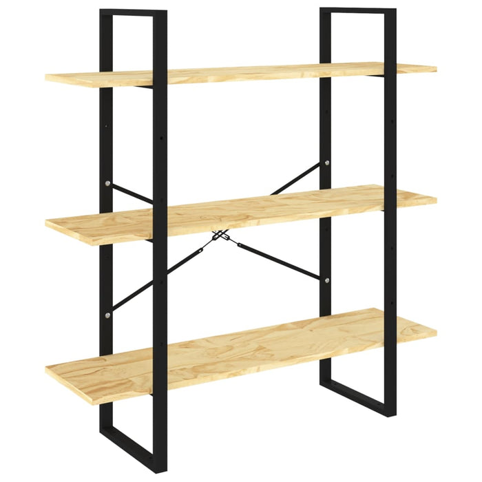 Bibliotecă cu 3 rafturi, 100x30x105 cm, lemn masiv de pin - WALTI WALTI