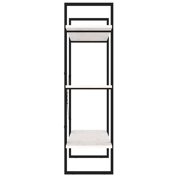 Bibliotecă cu 3 rafturi, alb, 100x30x105 cm, lemn masiv de pin - WALTI WALTI