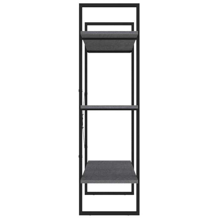 Bibliotecă cu 3 rafturi, gri, 100x30x105 cm, lemn masiv de pin - WALTI WALTI