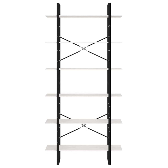 Dulap înalt, alb, 100x30x210 cm, lemn masiv de pin WALTI