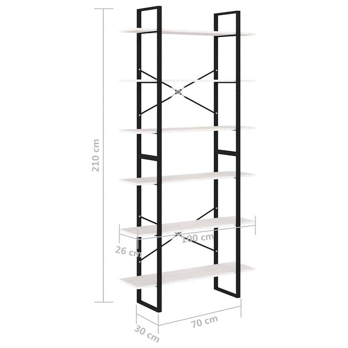 Dulap înalt, alb, 100x30x210 cm, lemn masiv de pin WALTI