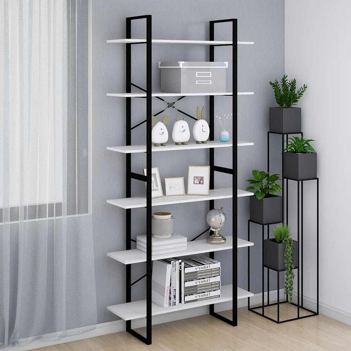 Dulap înalt, alb, 100x30x210 cm, lemn masiv de pin WALTI