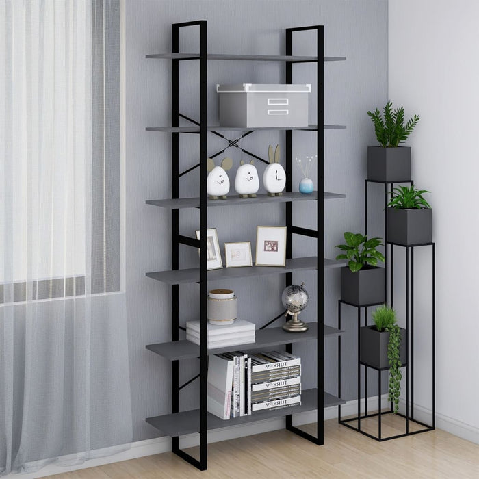 Dulap înalt, gri, 100x30x210 cm, lemn masiv de pin - WALTI WALTI