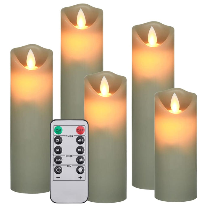 Set lumânări electrice cu LED și telecomandă, 5 buc., alb cald WALTI
