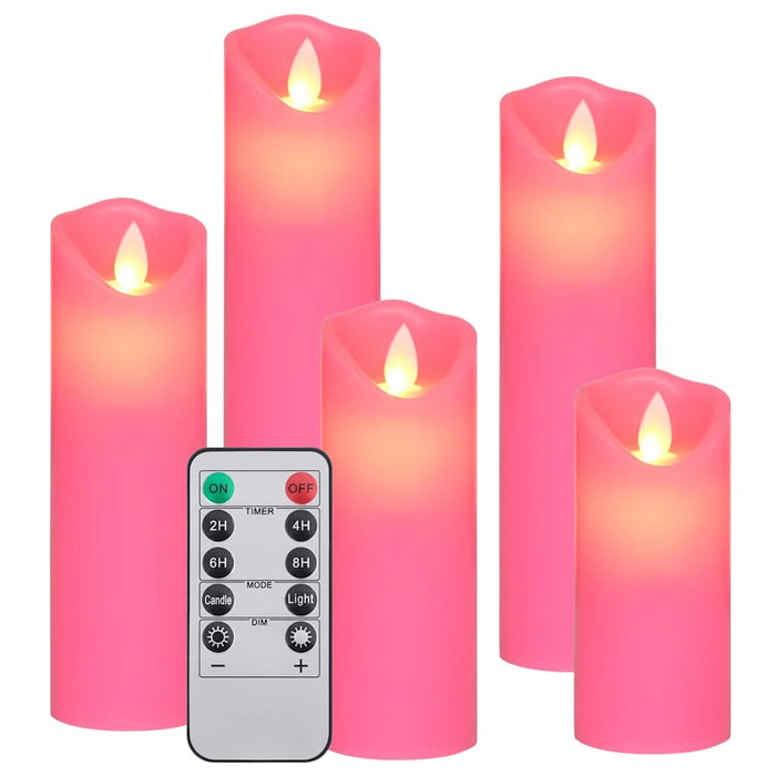 Set lumânări electrice cu LED și telecomandă, 5 buc., alb cald WALTI