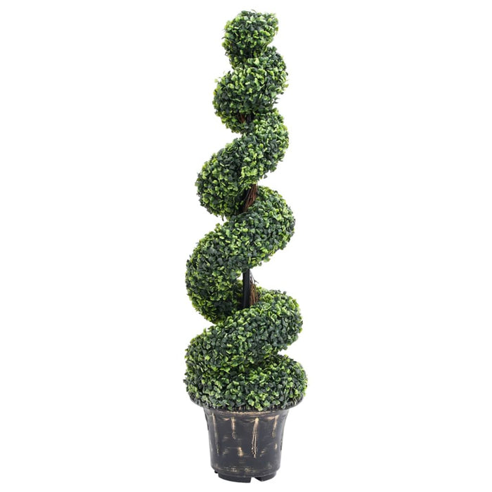 Plantă artificială de cimișir cu ghiveci, verde, 117cm, spirală - WALTI WALTI
