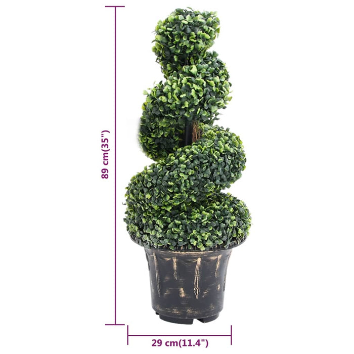 Plantă artificială de cimișir cu ghiveci, verde, 89 cm, spirală - WALTI WALTI