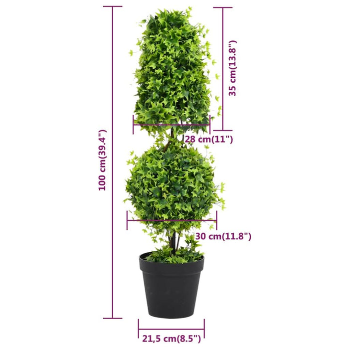 Plantă artificială de cimișir cu ghiveci, verde, 100 cm - WALTI WALTI