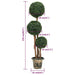 Plantă artificială cimișir cu ghiveci verde 119cm formă minge - WALTI WALTI