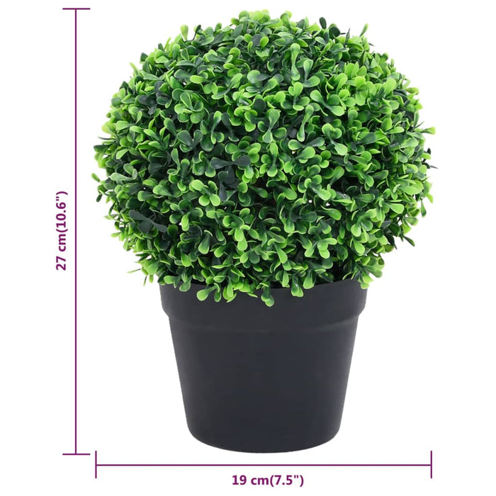 Plante artificiale cimișir cu ghiveci, 2 buc. verde 27 cm minge - WALTI WALTI