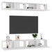 Comode TV, 4 buc., alb, 100x30x30 cm, lemn prelucrat - WALTI WALTI